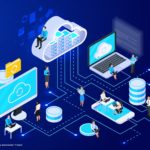 Cloud Networking Isometric Composition